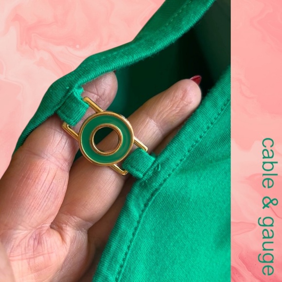 Cable & Gauge Green Relaxed 3/4 Sleeve Blouse - Picture 4 of 11